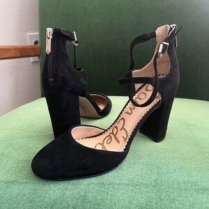 Sam Edelman Black Suede Strappy Heels